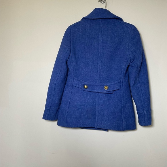 J Crew Petite Stadium Cloth By Nello Gori Women’s Wool Blend Pea Coat Size 0P - Picture 4 of 9